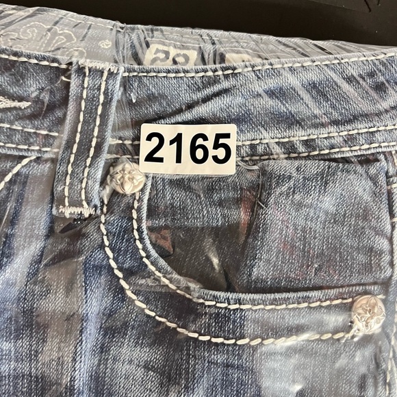 Miss Me Bootcut Denim Jeans Womens 28 Blue Stretxh Enbroidered Flap pocket 2165 - Picture 12 of 12
